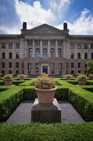 Garden and building with main portal Bundesrat, Berlin, Germany, Europe