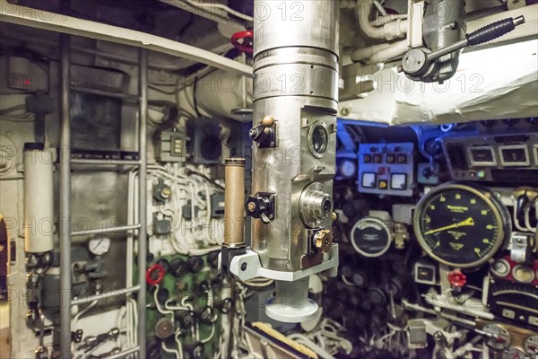 Periscope Inside a Submarine in Milan, Lombardy, Italy, Europe