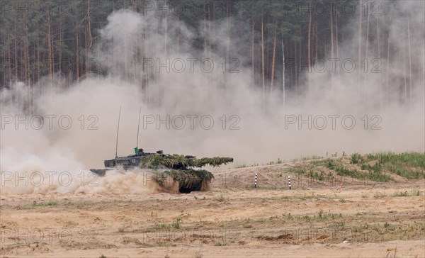 A Leopard 2 main battle tank, photographed during the NATO Steadfast Defender exercise and the