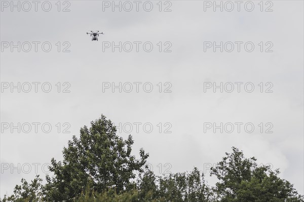 Delivery drone, photographed as part of the official opening of the drone delivery service