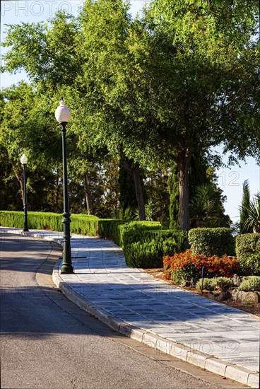 Park at a cemetery in Chiclana, Andalusia, Spain, Europe