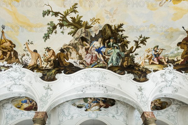 Garden Hall, fresco, ceiling painting by Tiepolo, Wuerzburg Residence, UNESCO World Heritage Site,