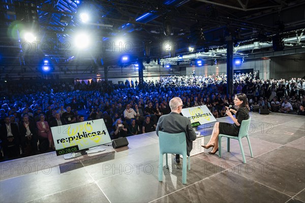 Berlin, 27.05.2024. Foreign Minister Annalena Baerbock (Buendnis90/Die Gruenen) speaks on stage
