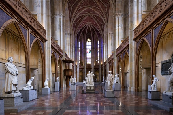 Interior photograph, plaster figures, art objects, Friedrichswerder Church, architect Karl
