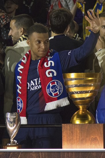 Football match, captain Kylian MBAPPE' Paris St Germain, saying goodbye to the Paris fans in his