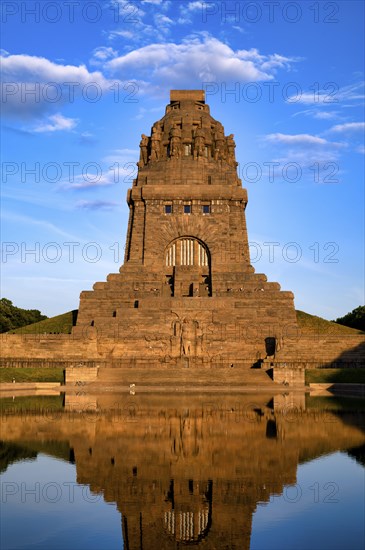 Monument to the Battle of the Nations, evening mood, Leipzig, Saxony, Germany, Europe