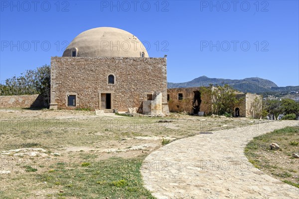 Ruins of domed former Sultan Ibrahim Mosque built in 1646 after Ottoman conquest of Crete on former