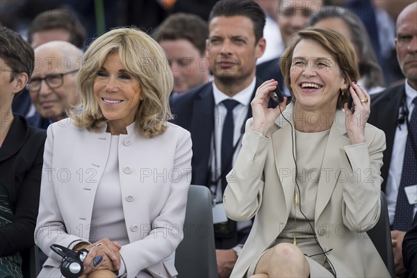 Brigitte Trogneux (woman of Emmanuel Macron, President of the French Republic) and Elke