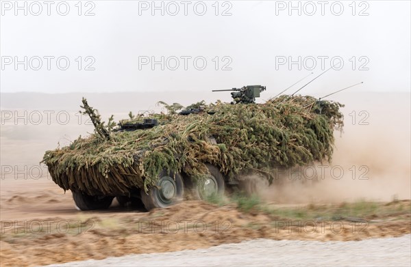 A Boxer armoured transport vehicle, photographed during the NATO Steadfast Defender large-scale