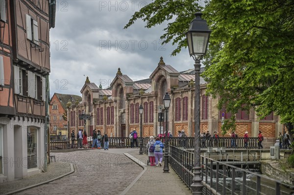 Market hall at the Fischerstaden, Rue des Ecoles, Colmar, Alsace, France, Europe