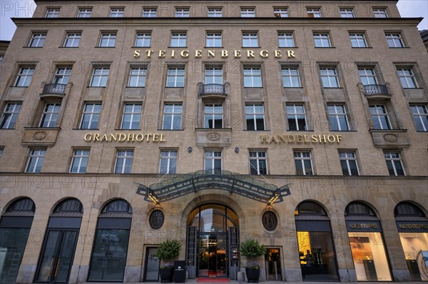 Hotel Steigenberger, Grandhotel Handelshof, facade, entrance, Leipzig, Saxony, Germany, Europe