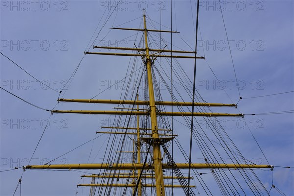 Old sailing ship in the Hamburg Harbour Museum, Hanseatic City of Hamburg, Germany, Europe