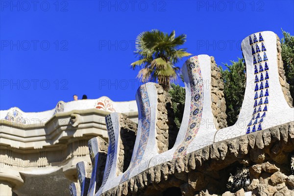 Antoni Gaudi, Park Guell, UNESCO World Heritage Site, Barcelona, Catalonia, Spain, Europe, Part of