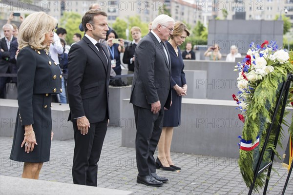 Emmanuel Macron (President of the French Republic) with his woman Brigitte Trogneux and