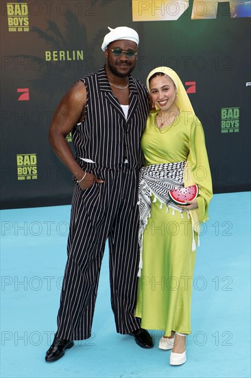 Prince Kuhlmann and Tua El Fawwal at the Bad Boys, Ride or die Deutschland premiere in Berlin at