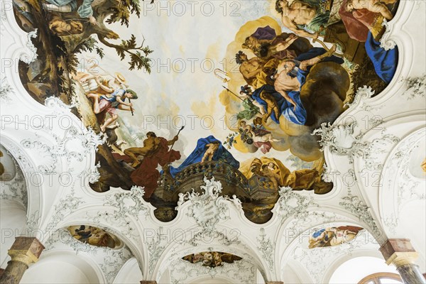 Garden Hall, fresco, ceiling painting by Tiepolo, Wuerzburg Residence, UNESCO World Heritage Site,