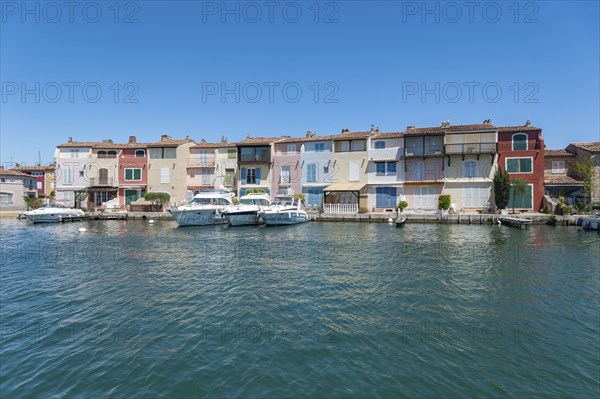 The Colourful Houses, Maisons de colorees, Port Grimaud, Var, Provence-Alpes-Cote d Azur, France,
