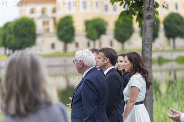 French President Emmanuel Macron visits the Federal Republic of Germany with his woman Brigitte, at