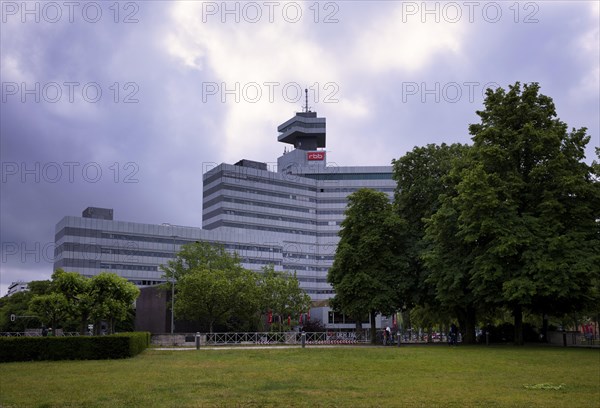 RBB-Hochhaus, Rundfunk Berlin Brandenburg, Logo, Westend, Charlottenburg, Berlin, Germany, Europe