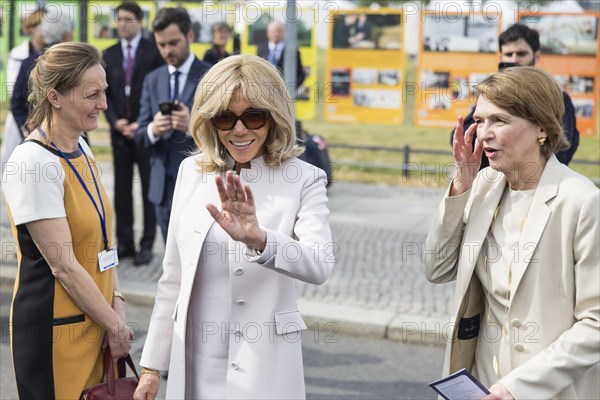Brigitte Trogneux (woman of Emmanuel Macron, President of the French Republic) and Elke