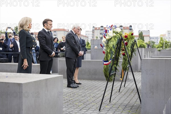 Emmanuel Macron (President of the French Republic) with his woman Brigitte Trogneux and