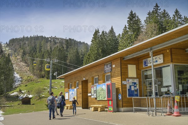Cable car valley station, Belchenbahn, Belchen, Black Forest, Baden-Wuerttemberg, Germany, Europe