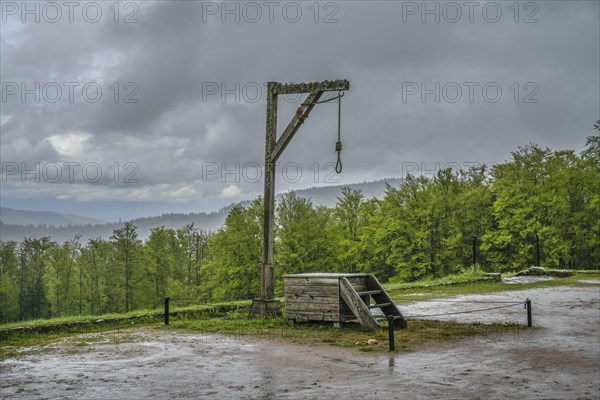 Gallows, Struthof concentration camp, Natzweiler, Alsace, France, Europe
