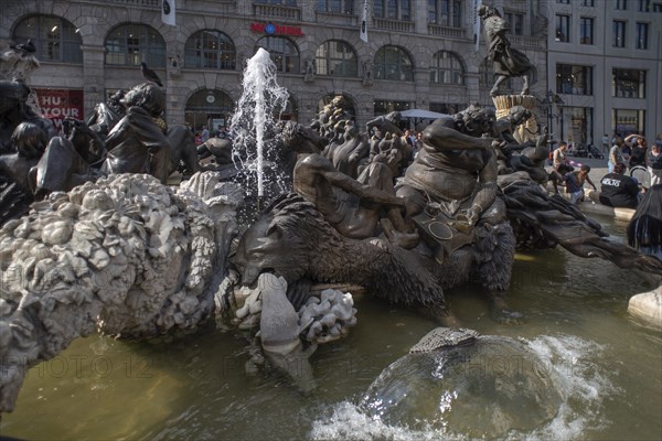 Fountain the marriage carousel, designed after a poem by Hans Sachs, designed by the sculptor