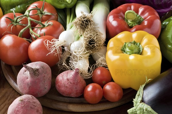 A selection of fresh organic vegetables