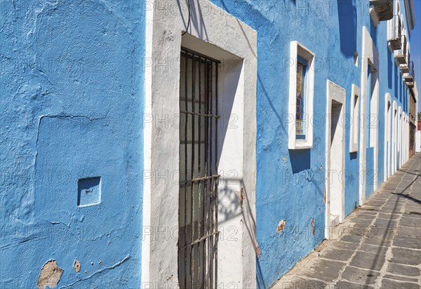 Colorful Puebla streets in Zocalo historic city center