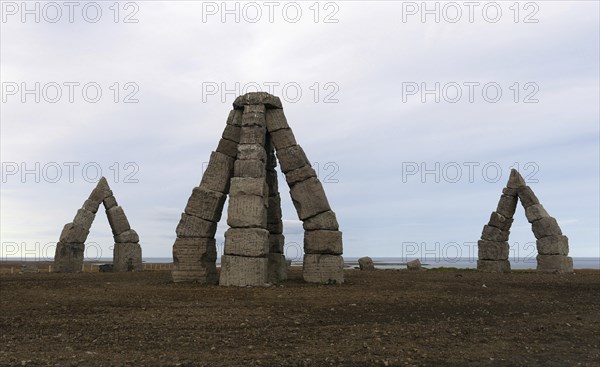 The Arctic Henge stone circle in Raufarhofn in the north-east of Iceland