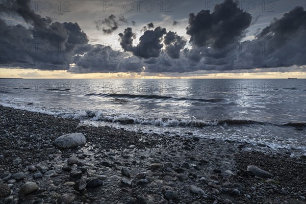 Baltic Sea coast, clouds, Nienhagen, Mecklenburg-Western Pomerania, Germany, Europe