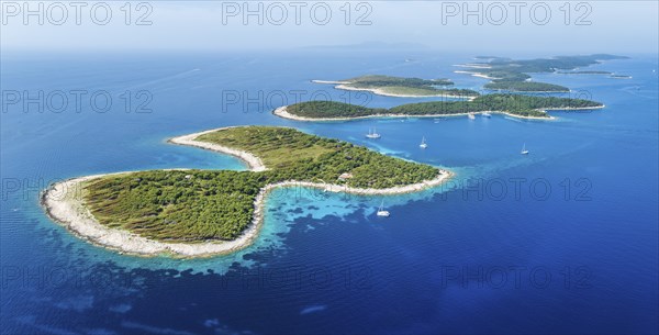Pakleni or Paklinski Islands off the island of Hvar, Dalmatia, Croatia, Europe