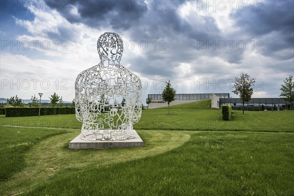 Würth Museum 2, sculpture We by Jaume Plensa, typography, letters, signs, Gaisbach, Künzelsau,