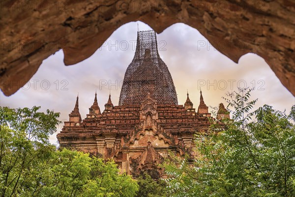 The old ruins in the landscape of Bagan