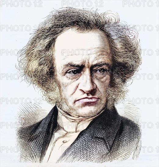 Rev. Robert Smith Candlish, 1806-1873, Scottish preacher, digitally restored reproduction from a