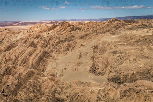 Arid landscape at the Valley of the Moon in Chile