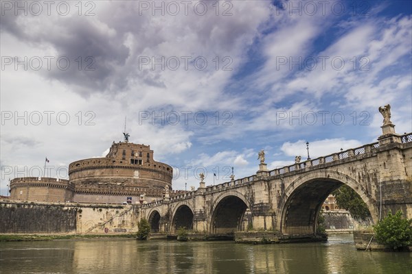 Saint Angelo castle and bridge over the Tiber river
