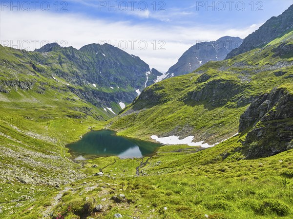 Unterer Landawirsee, Goriachtal, Bergsee, Samspitze, Sandspitze and Zwerfenberg, Schladminger