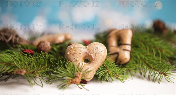 Nurnberg elisen gingerbread mix, traditional german christmas sweets with fir branches and pine