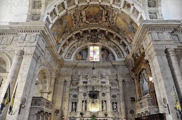 Interior view, Sanctuary, Renaissance church of San Biagio, architect built 1519-1540, Antonio da