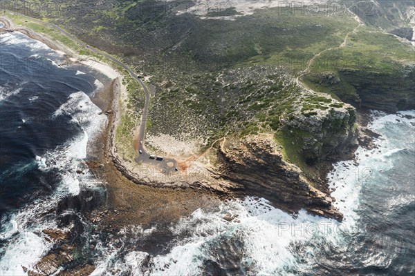 Cape of good hope South Africa aerial view shot from a helicopter