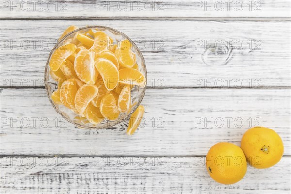 Portion of raw tangerines as detailed close-up shot (selective focus)