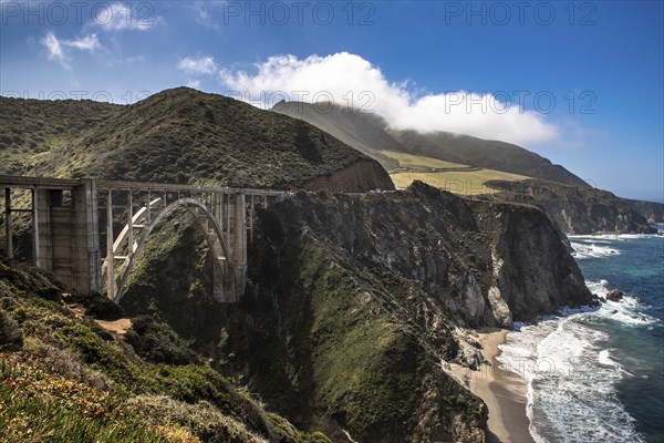 Bixby Creek Bridge at coast highway 1 in California, USA, North America