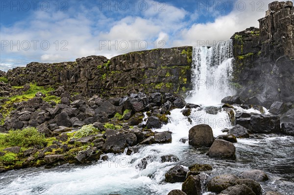 Thingvellir National Park in the western part of Iceland during a sommer day