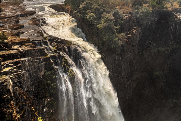 Victoria Falls (Mosi-oa-Tunya), view from Zimbabwe side at dry season
