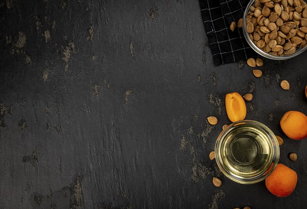 Apricot Kernel Oil as detailed close up shot (selective focus)