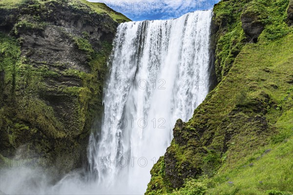Skogafoss waterfall in the southern part Iceland at a summer day