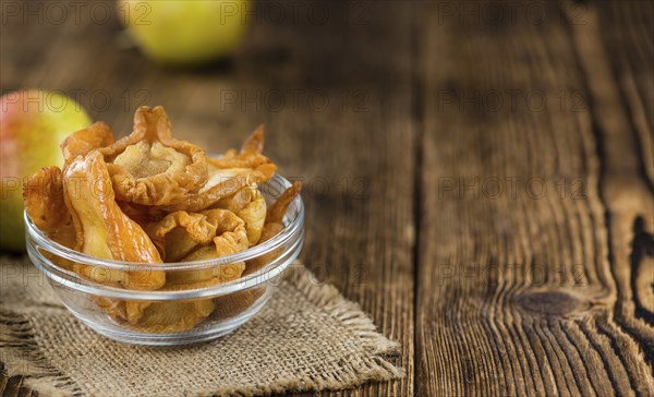 Dried Pears (selective focus) on an old wooden table