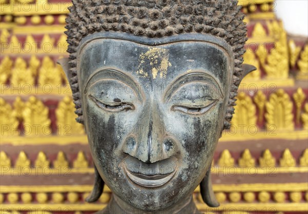 Buddha statue at Haw Phra Kaew or Ho Phrakeo Museum, Vientiane, Laos, Asia